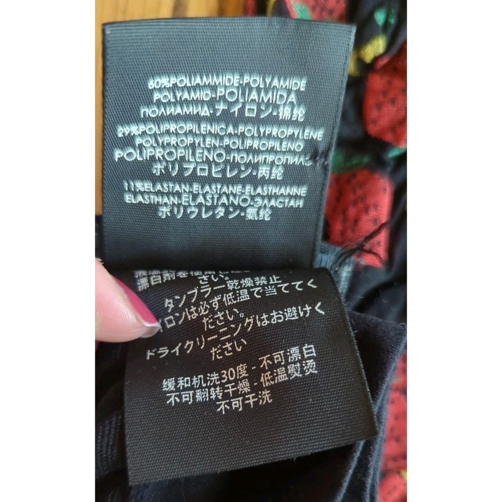 Authentic GUCCI Black Strawberry HORSEBIT FRAISE Tights Stockings S Please Read! - Picture 11 of 16